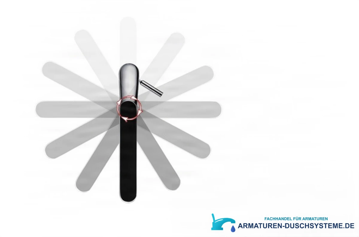 Küchen-/Badarmatur mit modernem Design KA05738 in glänzendem Schwarz