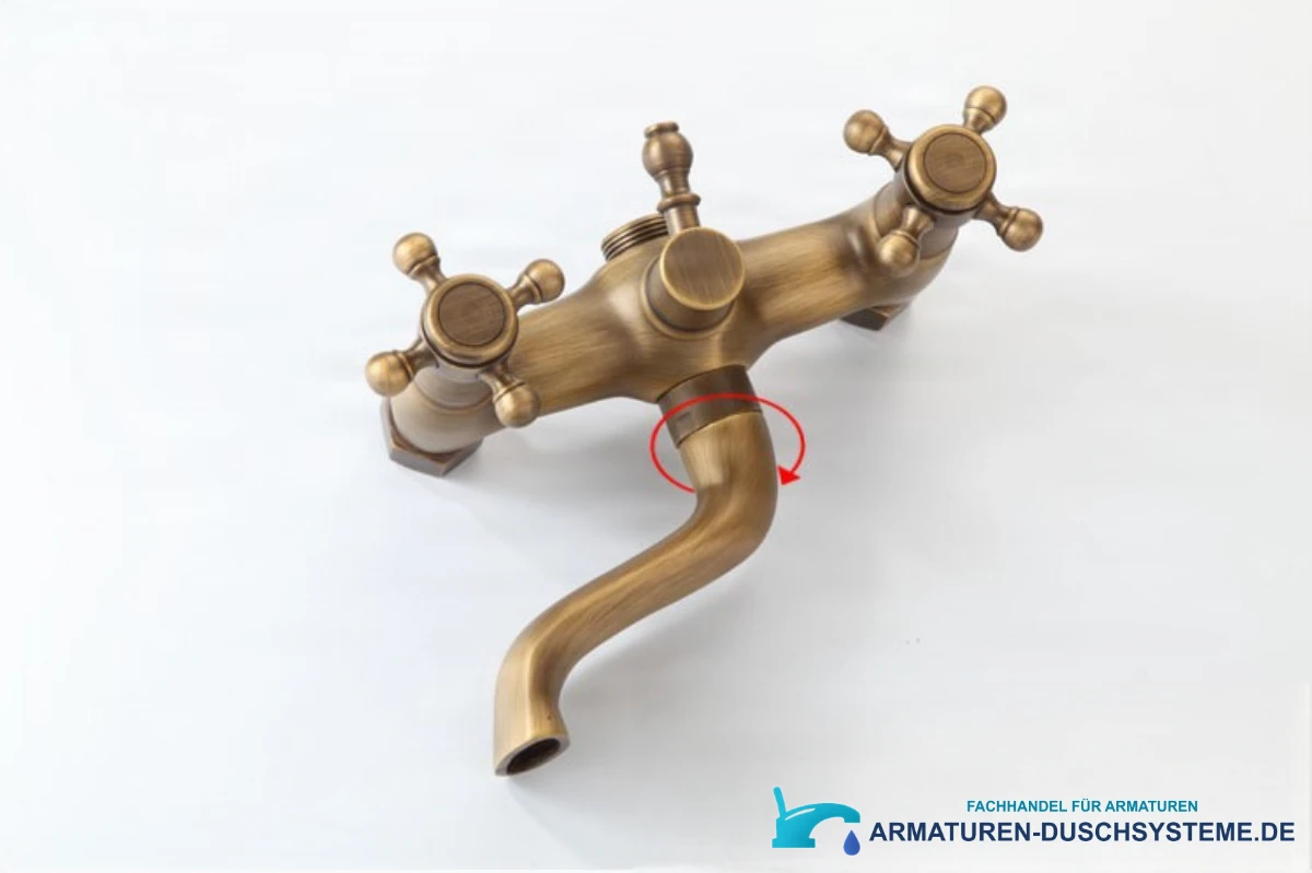 Duschsystem im Antikstil NSB76437 — Armatur mit schwenkbarem Auslauf