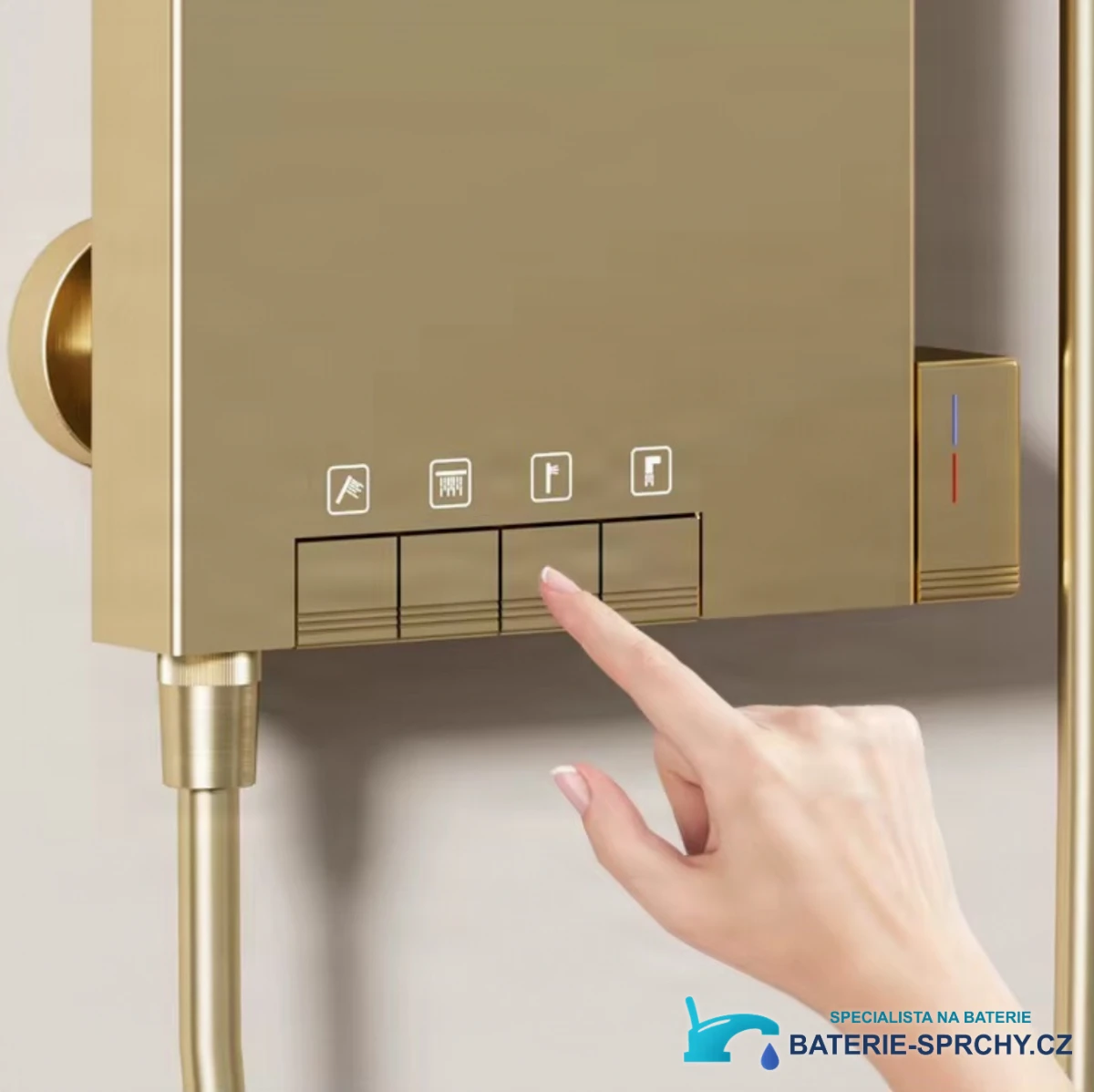Nástěnný sprchový panel ELITE EDITION BSE1424 s LED osvětlením a masážními tryskami ve více barevných provedeních