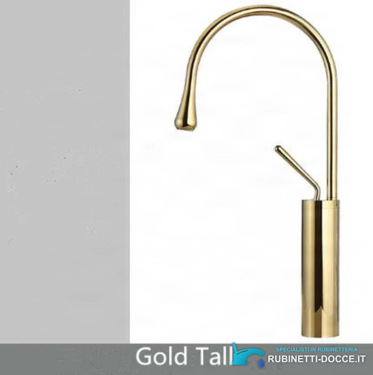 Miscelatore per lavabo EYN BF0954 da piano in ottone con bocca girevole, in più finiture tra cui oro spazzolato e nero
