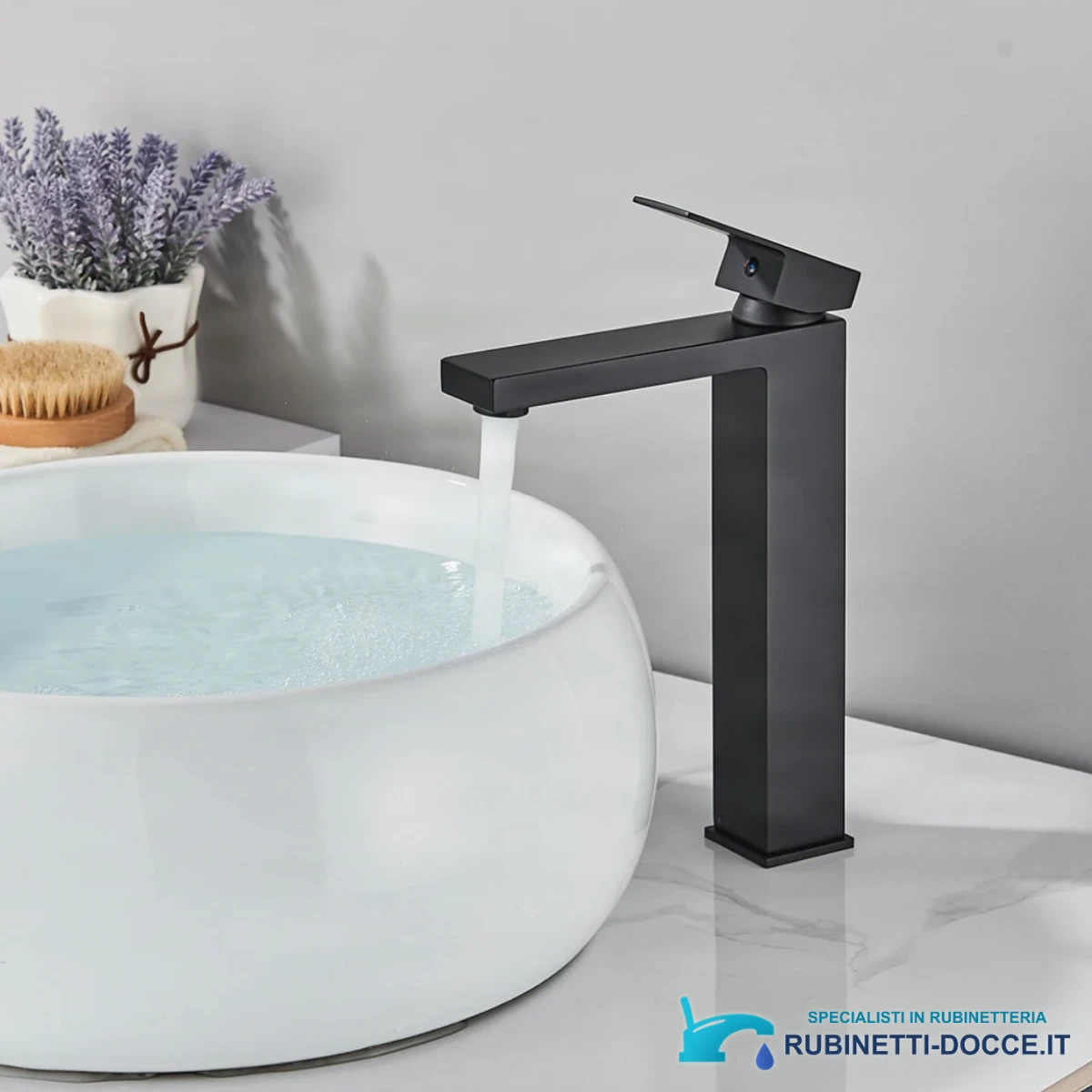 Miscelatore per lavabo EYN BS1103 in ottone, in più finiture tra cui cromo e nero opaco