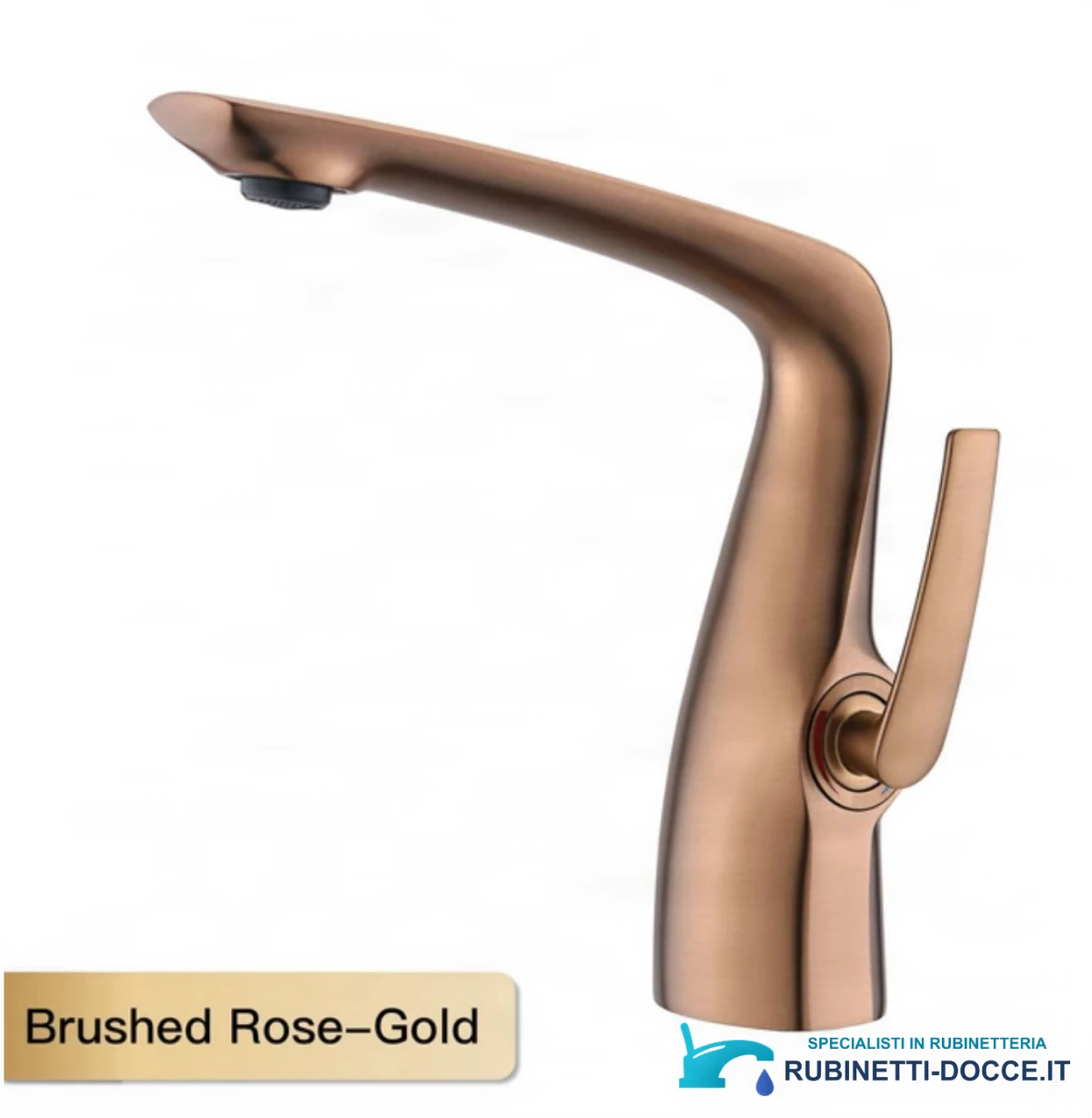 Miscelatore da lavabo in ottone ELITE EDITION BS1531 in oro rosa spazzolato