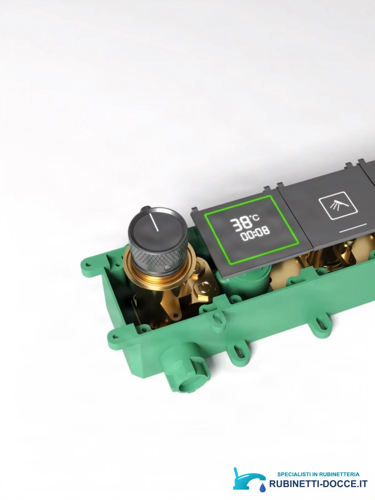 Sistema doccia termostatico a incasso ELITE EDITION BCS1045 a 6 funzioni, in argento satinato e altre varianti di colore