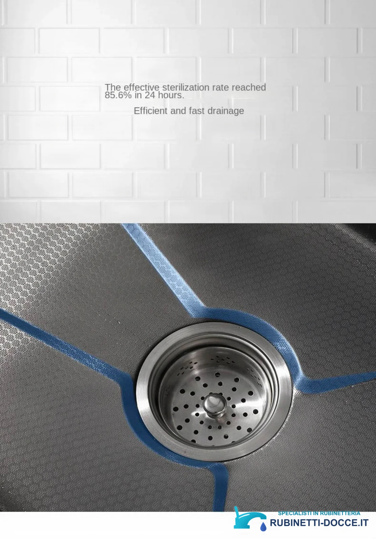 Rubinetto da cucina ELITE EDITION KS2199 con doccetta estraibile e LED, nero grafite, nero e nero con dettagli argento