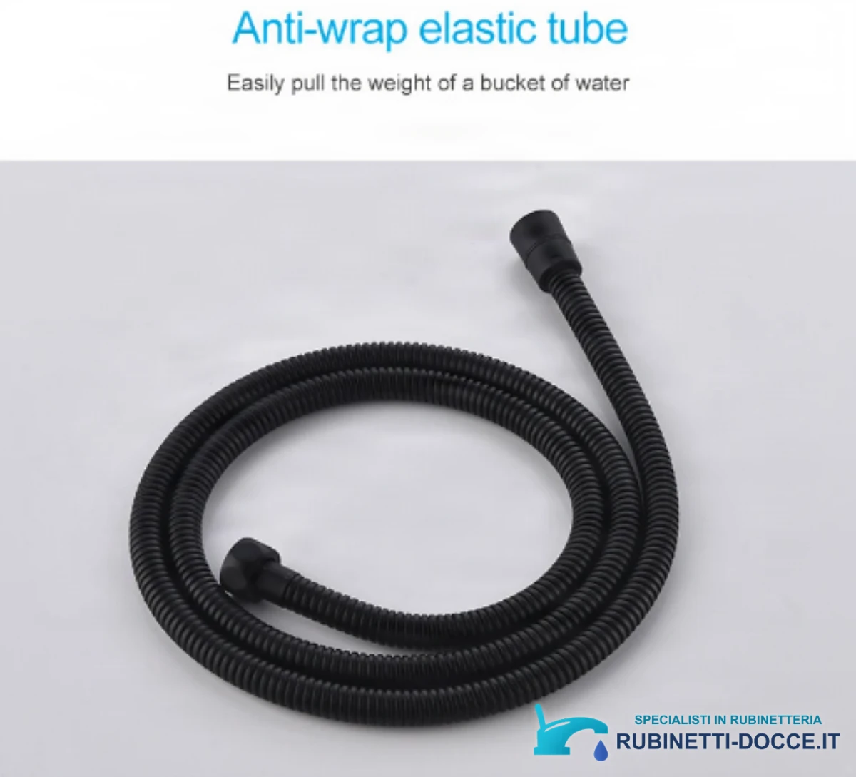 Sistema doccia a incasso ELITE EDITION BCS1557 termostatico con LED, getto a cascata e idromassaggio, nero e nero opaco