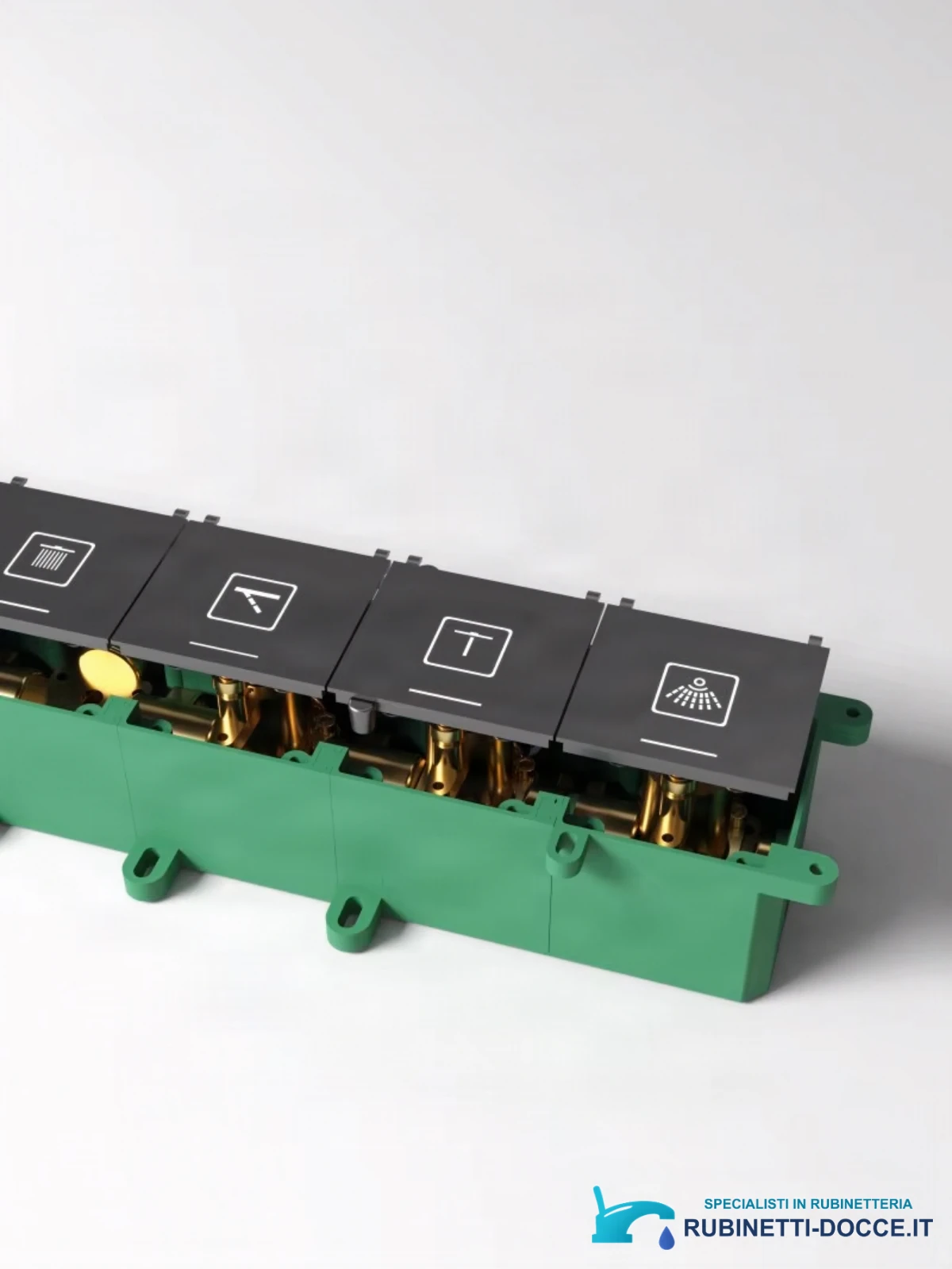 Sistema doccia termostatico a incasso ELITE EDITION BCS1045 a 6 funzioni, in argento satinato e altre varianti di colore