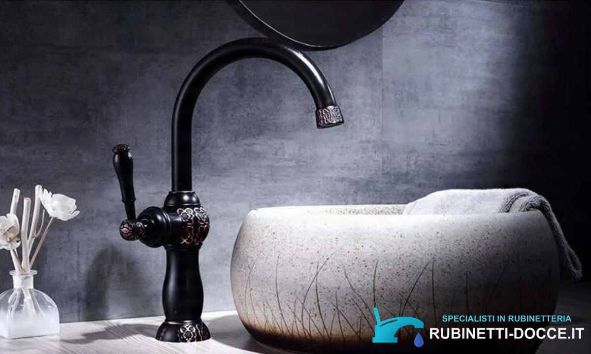 Rubinetto nero opaco BK3242 per lavabo da appoggio