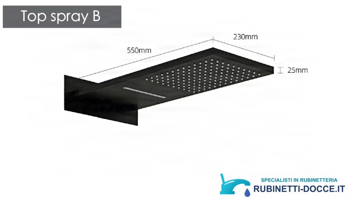 Sistema doccia a incasso ELITE EDITION BCS1721 termostatico, multigetto e a cascata in più finiture