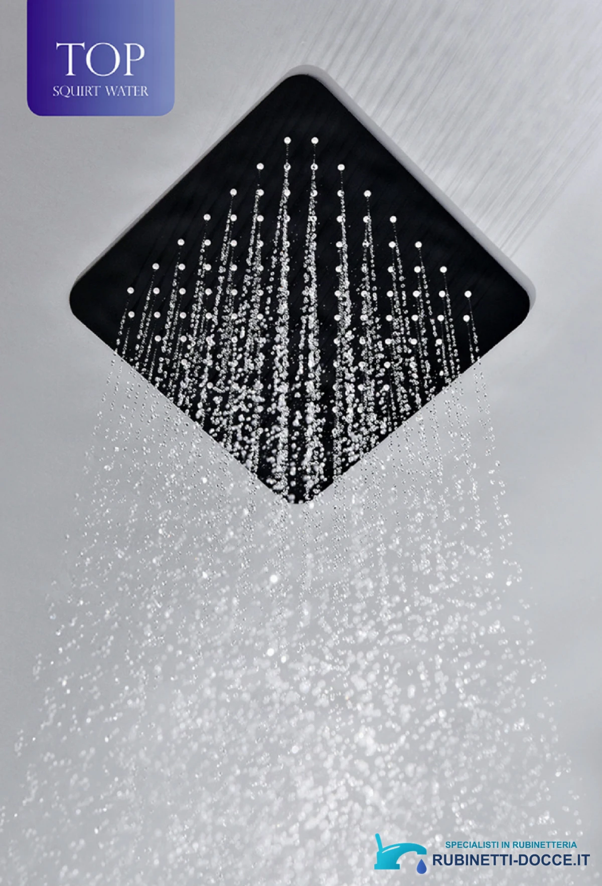 Sistema doccia da incasso ELITE EDITION BCS1499-1 termostatico con LED e cascata, in diverse finiture tra cui oro spazzolato e nero opaco