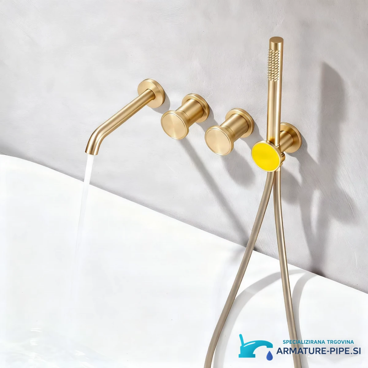 Shower Set All ELITE EDITION BSC1717 — zlata izvedba z ročno prho