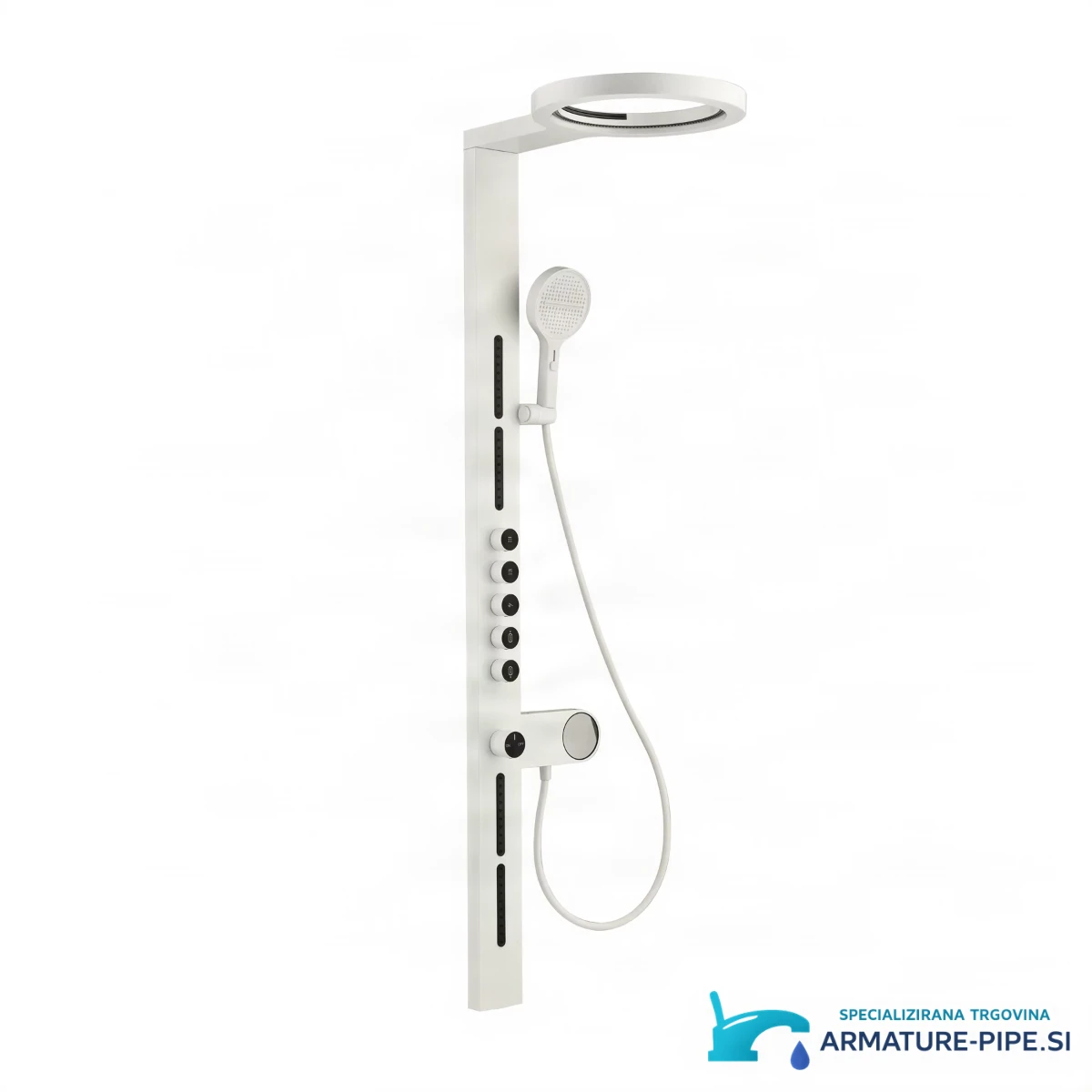 Bathroom Brass Digital ELITE EDITION BSW1726 — celoten panel v beli