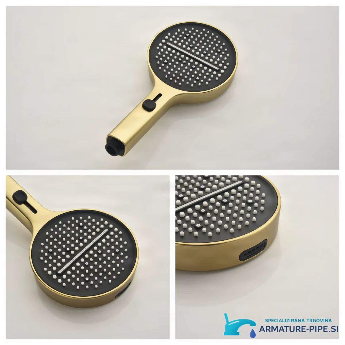 Detajl ročne prhe Bathroom Brass Digital ELITE EDITION BSW1726