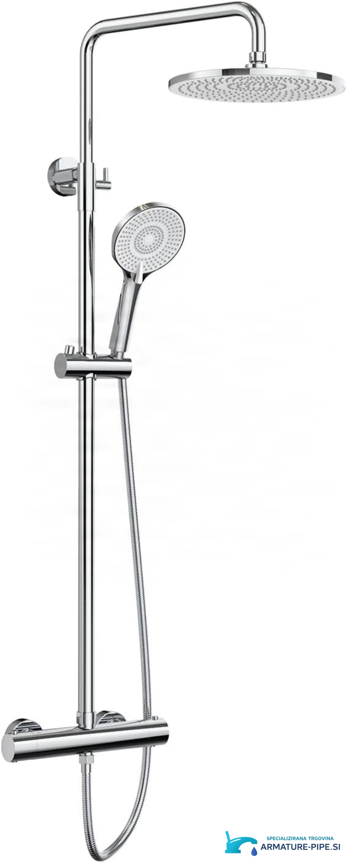Sprchový systém Rainsworth s termostatem ELITE EDITION BSE1603 v lesklém chromu