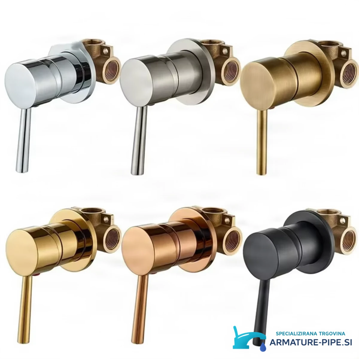 Podomítkový sprchový ventil EYN BFP1543: chrom, niklově šedá, mosazné zlato, zlato, měď a matná černá