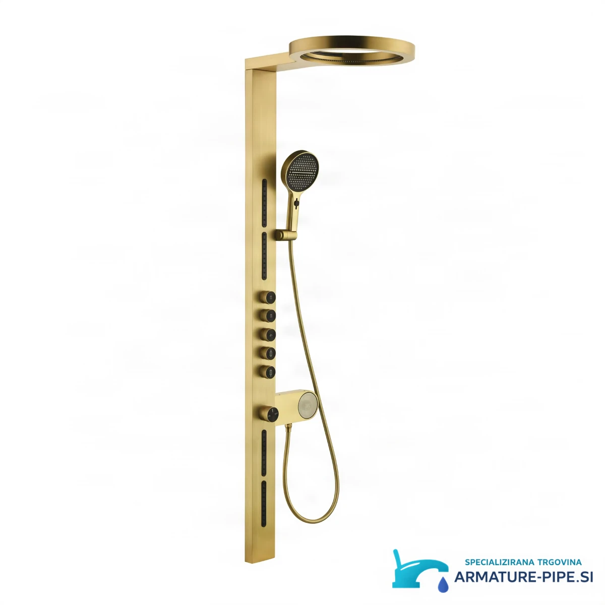 Bathroom Brass Digital ELITE EDITION BSW1726 — sprednji kot v zlati