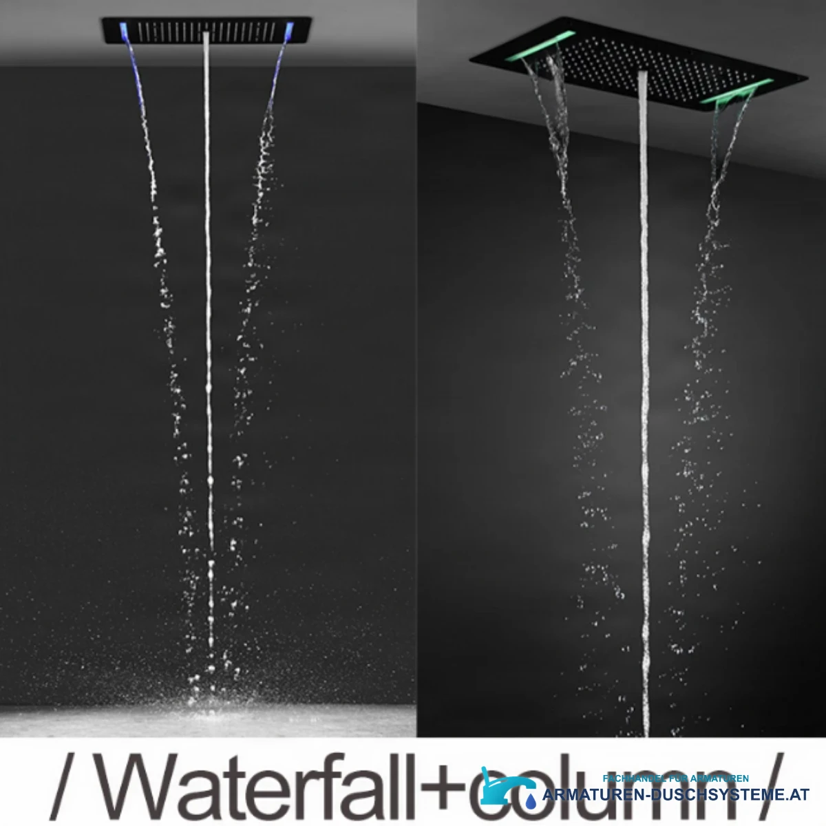 Innovatives Unterputz-Duschsystem mit Spa-Funktion BCS1557 in Mattschwarz