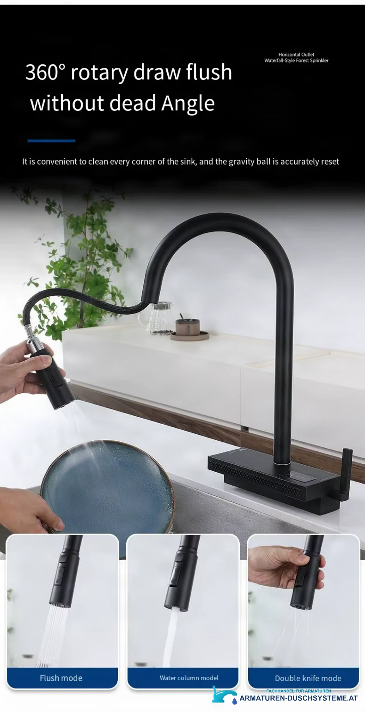 Spezifikationen ELITE EDITION KFS1442: 360° Drehung und Ausziehbrause