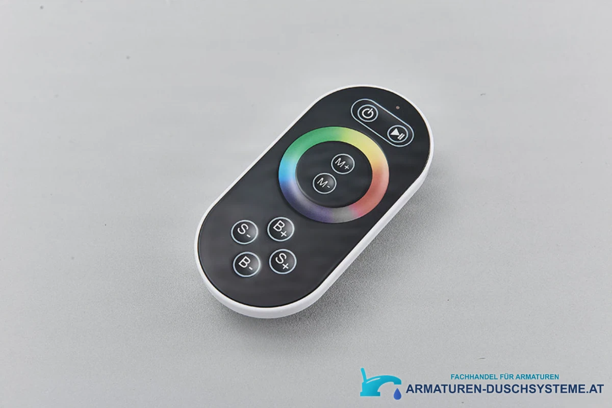 Unterputz-Duschsystem EYN PT8899 mit LED — schwarz-weiße Fernbedienung