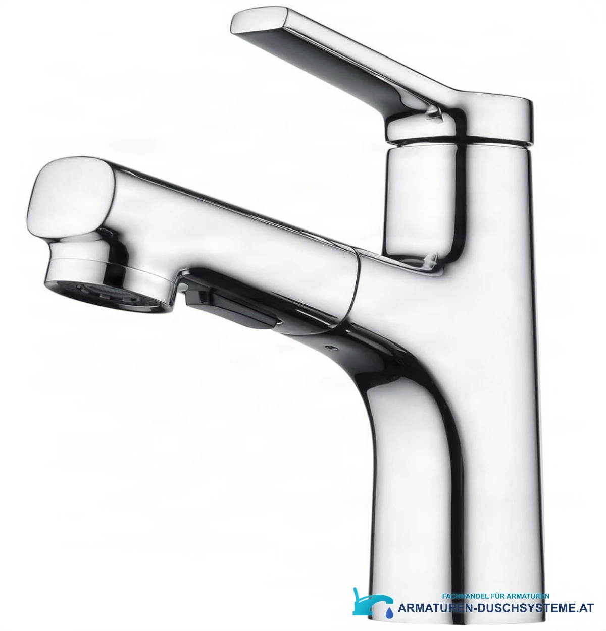 Ausziehbare Badarmatur KZI8705 in glänzendem Chrom