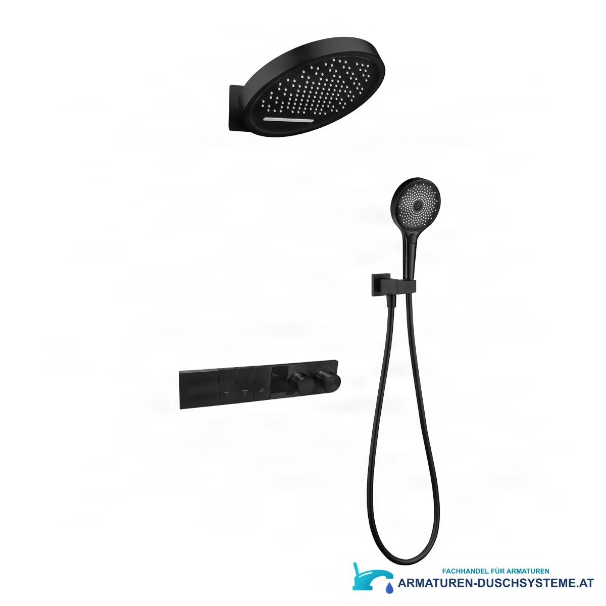 Unterputz-Duschsystem ELITE EDITION BSC1305 mit Digitalanzeige in Mattschwarz