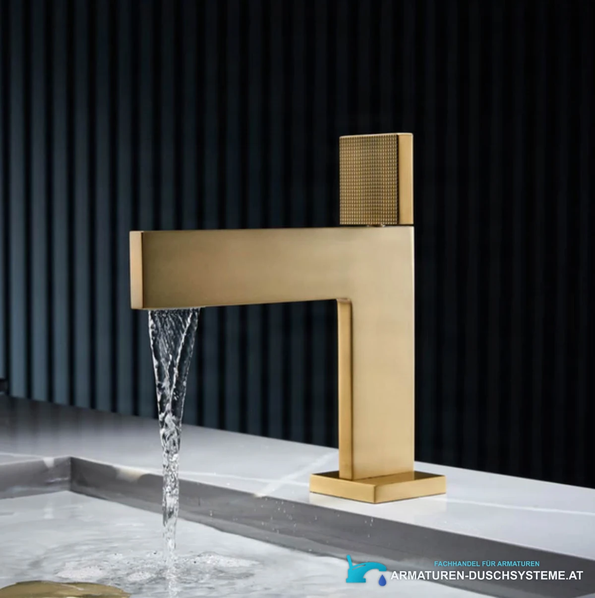Luxuriöse Badarmatur ELITE EDITION BS1420 in gebürstetem Gold
