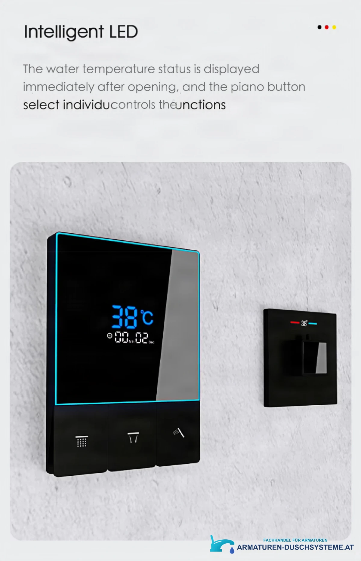 Unterputz-Duschsystem ELITE EDITION mit Thermostat BCS1721 in glänzendem Schwarz