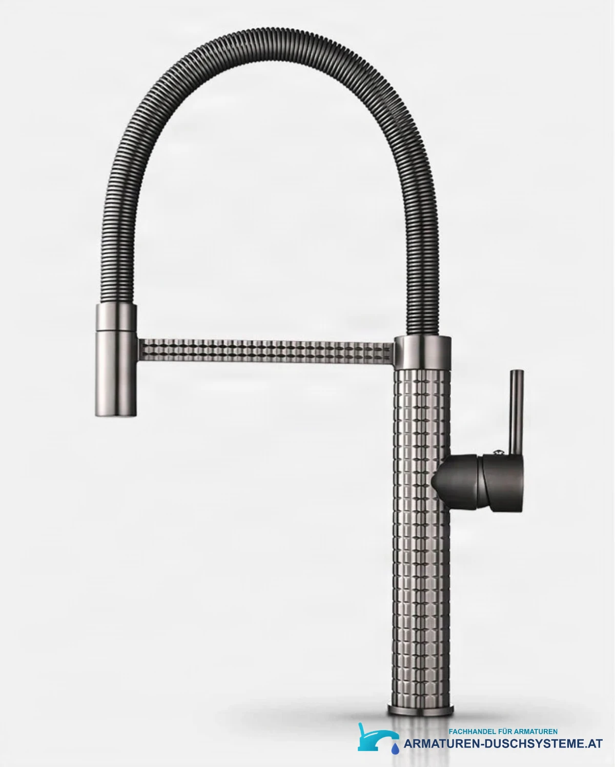 Eleganz-Küchenarmatur KS1220 mit Federbogen in Gunmetal-Grau