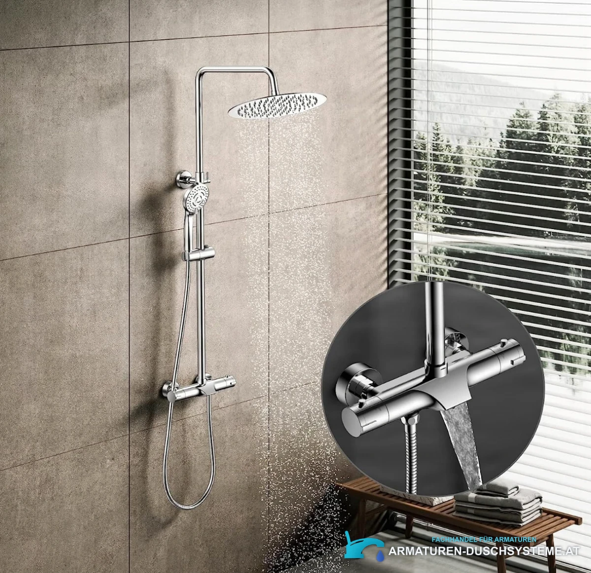 Thermostatisches Duschsystem ELITE EDITION BST1105 in glänzendem Chrom