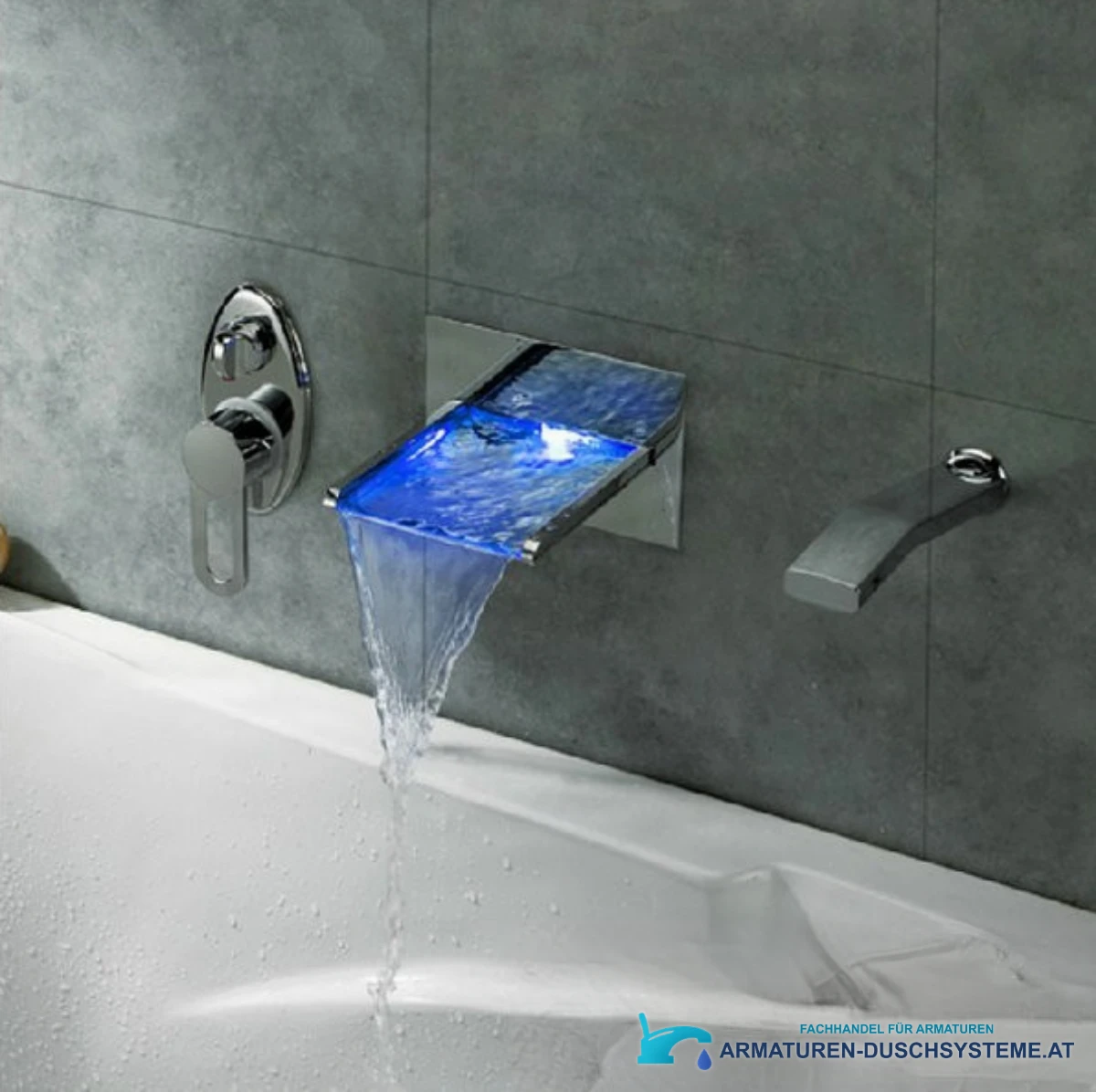 Unterputz-Badewannenarmatur mit LED-Beleuchtung PSK7917 in Chrom