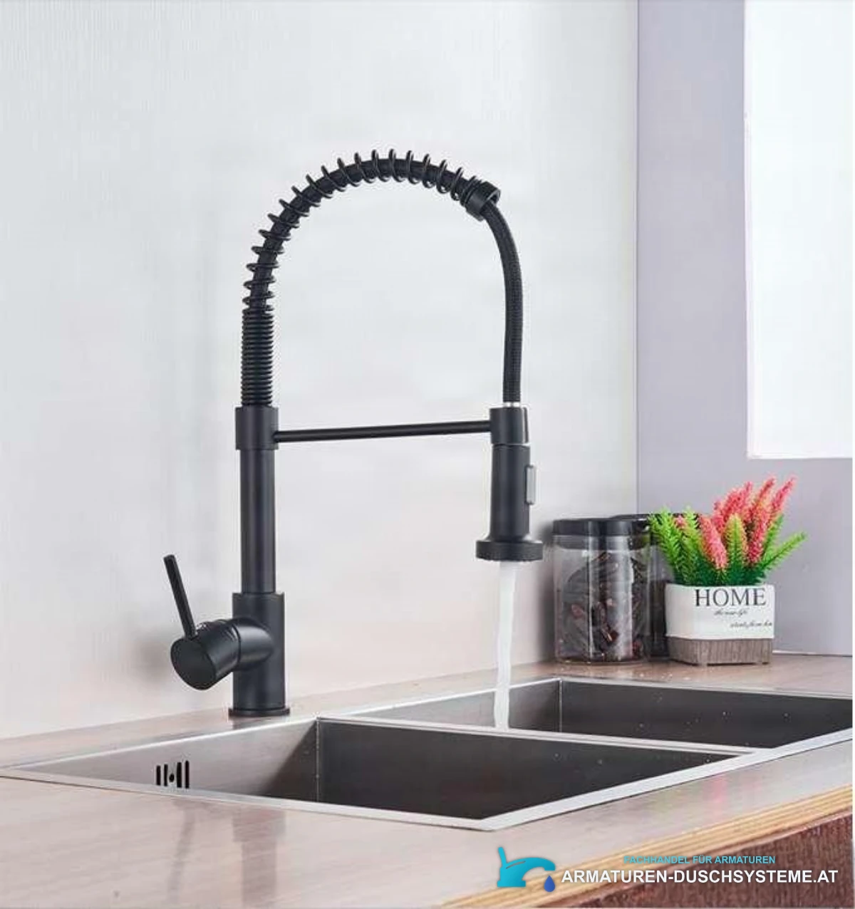 Crna Kuhinjska Armatura Kb1507 Izvlecna Pipa Za Kuhinjo V Crni Barvi 15