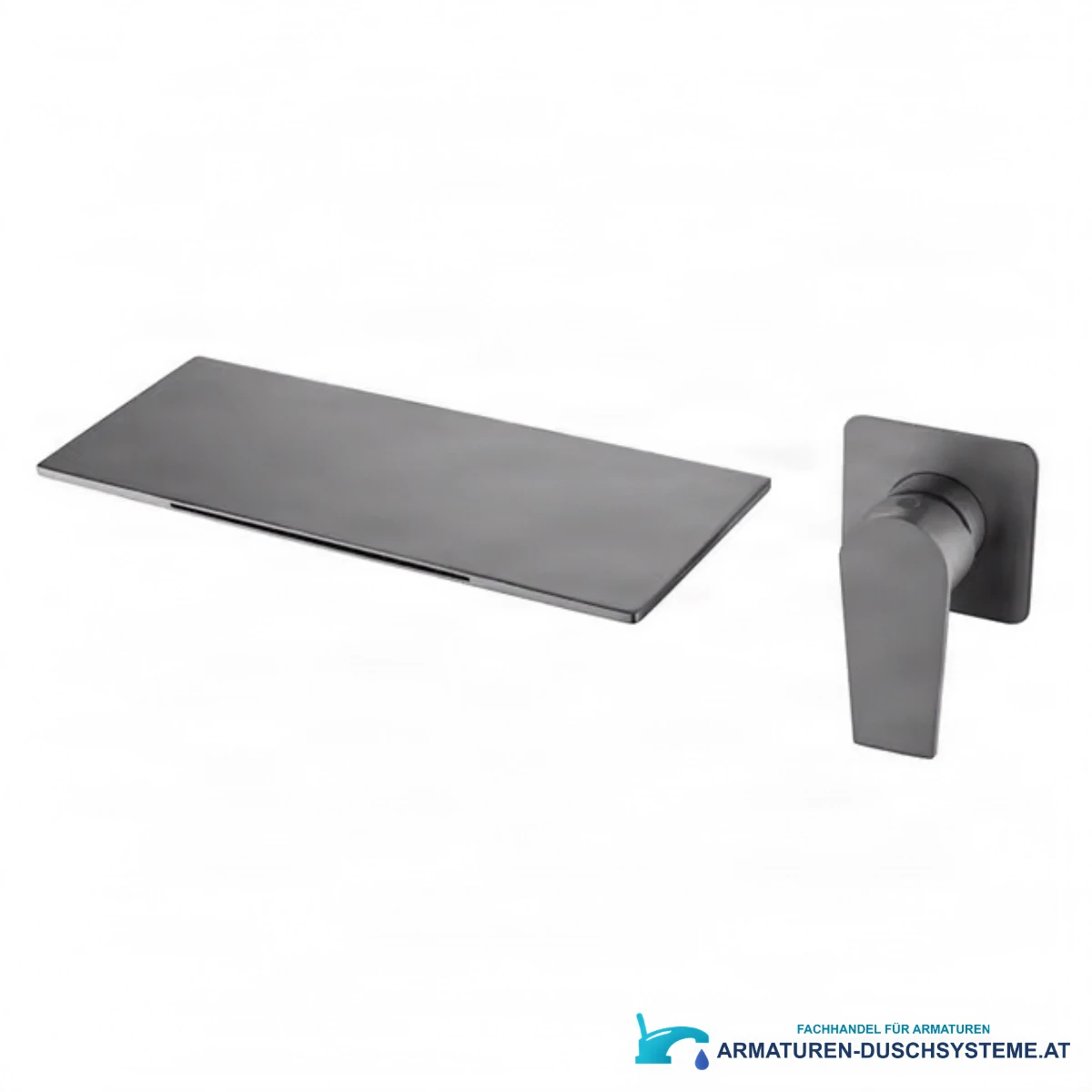 Wandmontierte Wasserfall-Mischarmatur BSW1722 in dunklem Gunmetal-Grau