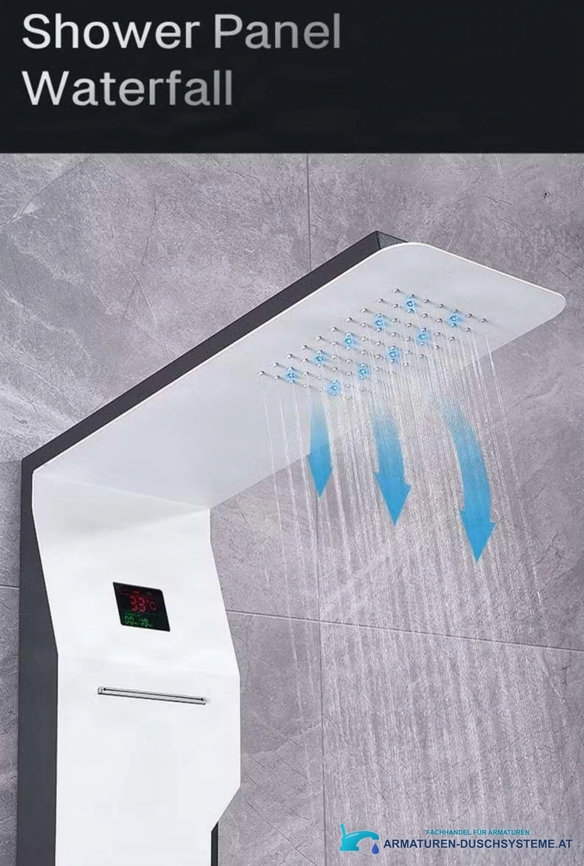 Duschpaneel ELITE EDITION DELUX BSP1412 in Mattweiß