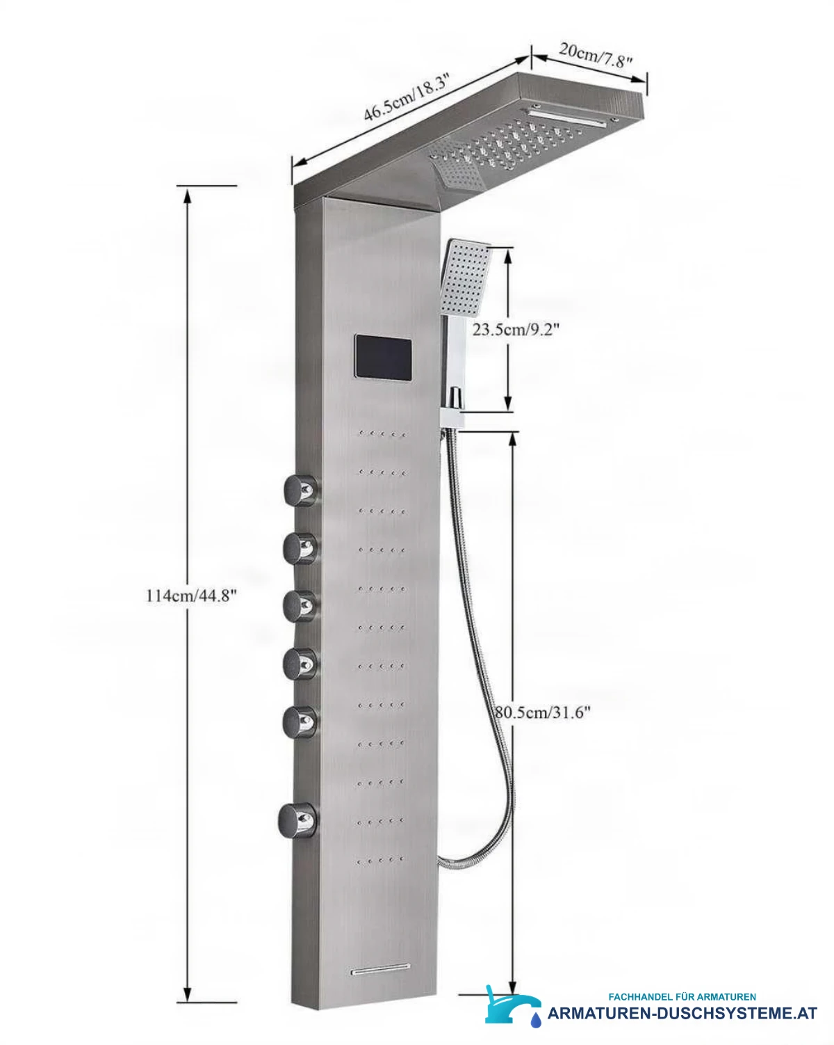 Luxury Shower Panel With Led Display Shower System Eyn Bsp2040 20
