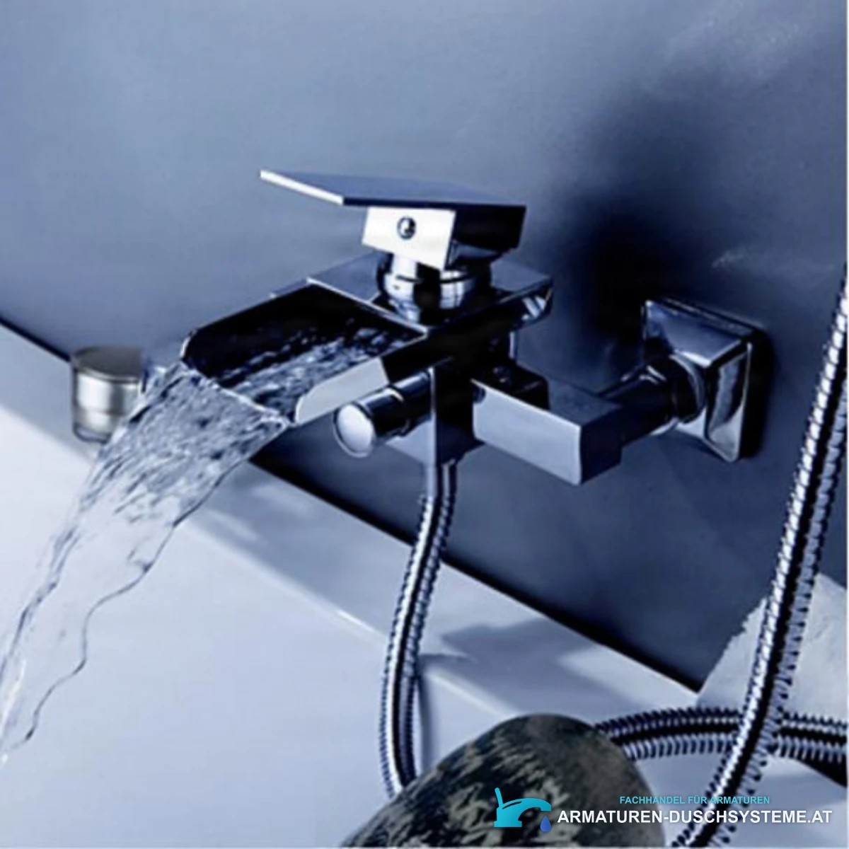 Badewannen-Wandarmatur SK3542 mit laufendem Wasserfallauslauf