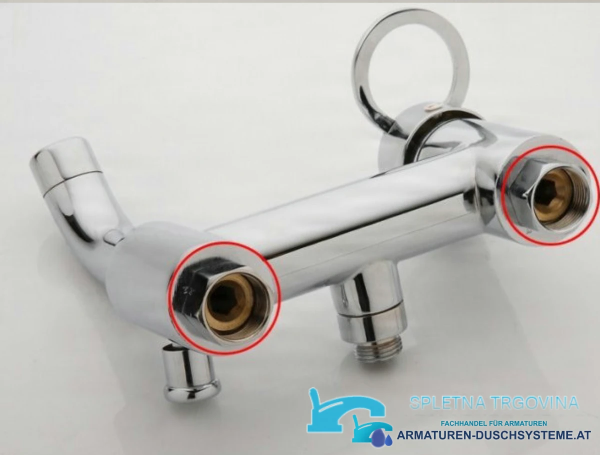 Wand-Badewannenarmatur EYN SK2264 in poliertem Chrom