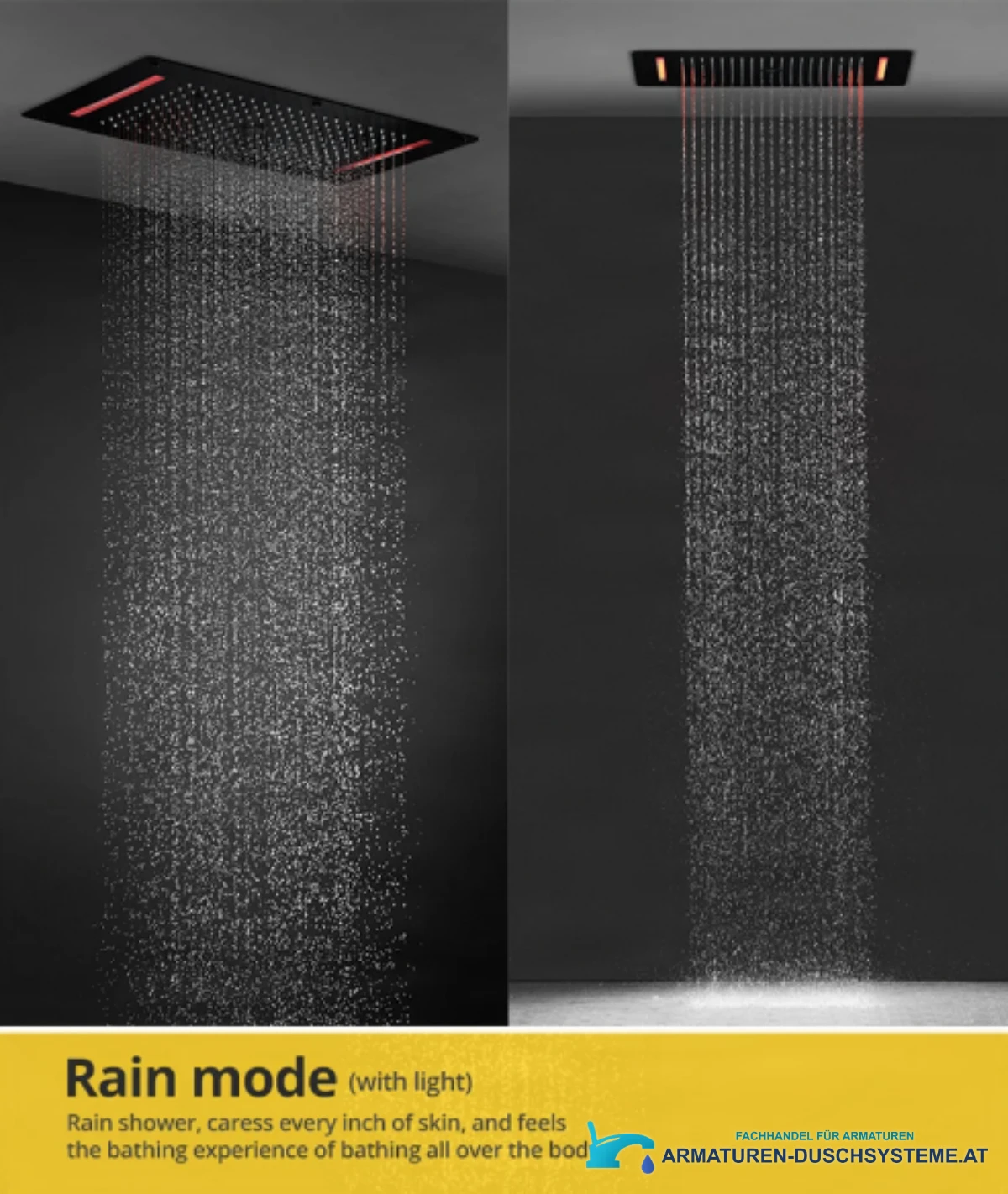 Innovatives Unterputz-Duschsystem mit Spa-Funktion BCS1557 in Mattschwarz