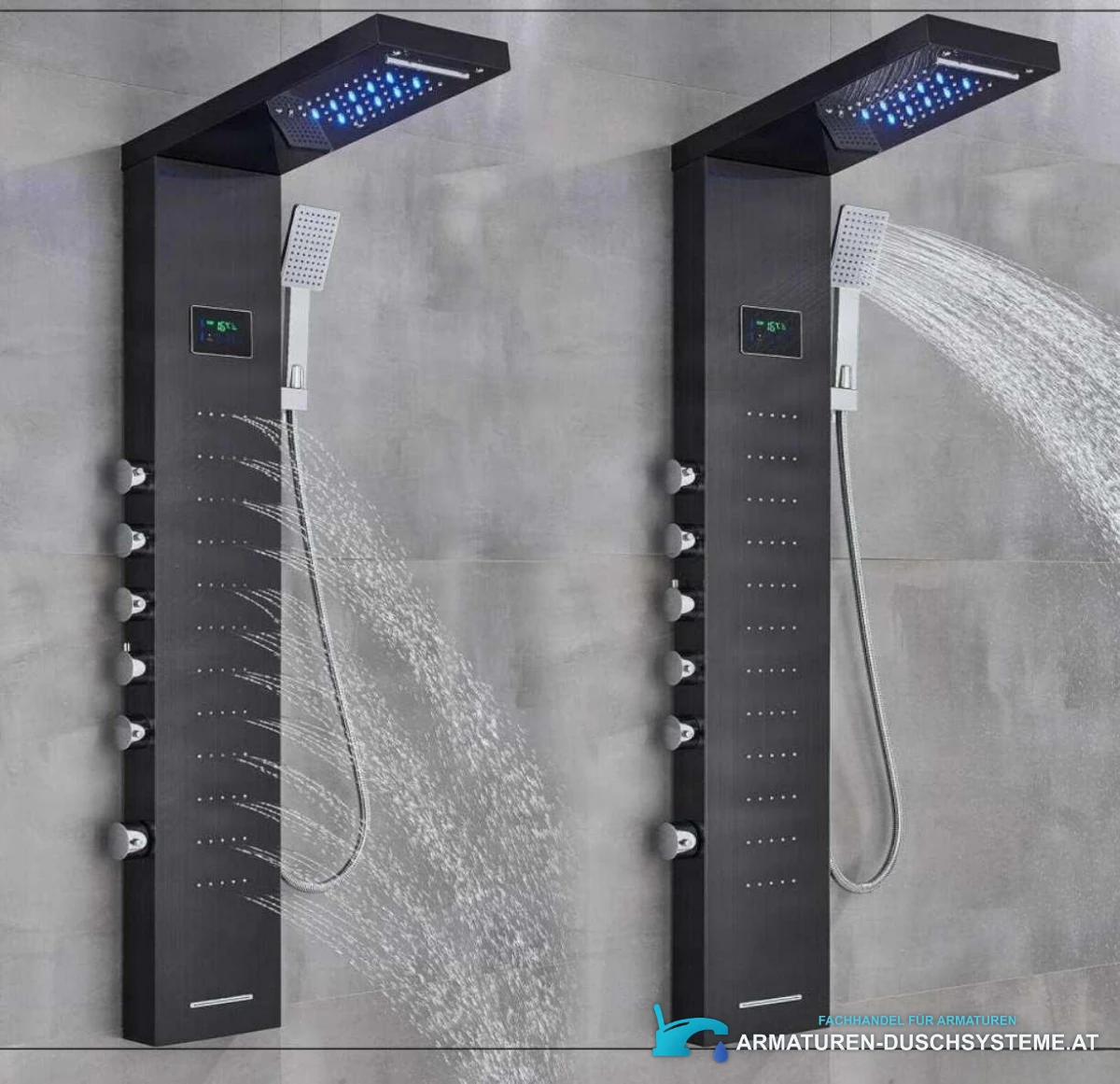 Luxury Shower Panel With Led Display Shower System Eyn Bsp2040 5