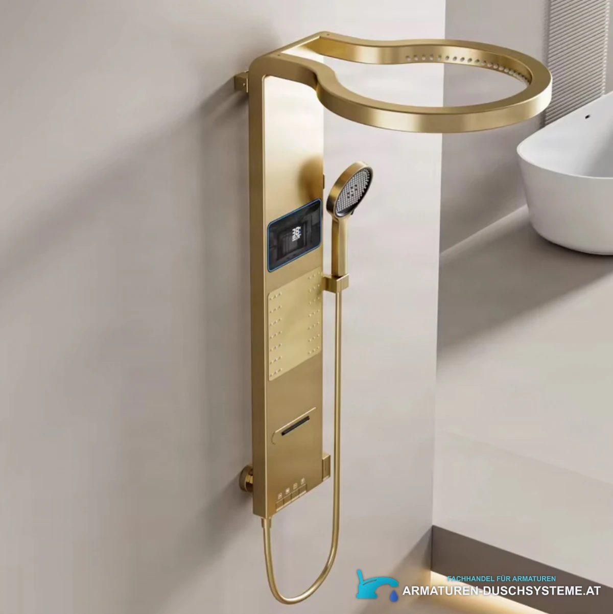 Duschpaneel ELITE EDITION BSE1424 in gebürstetem Gold