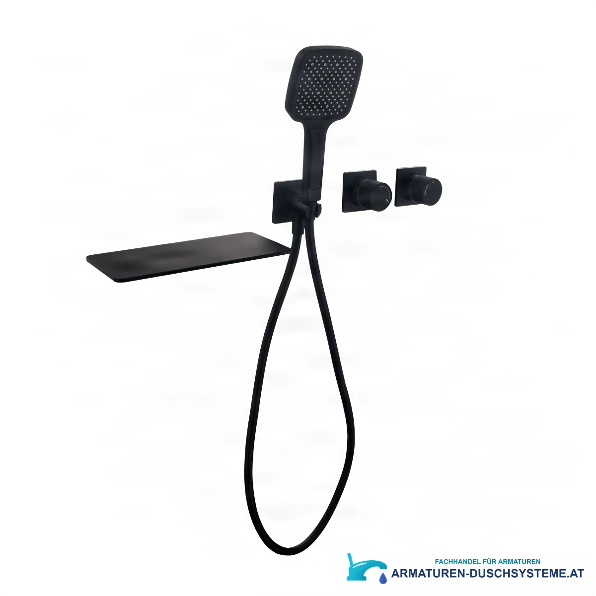 Unterputz-Badewannenarmatur ELITE EDITION BSC1669 mit LED – Variante in Schwarz matt