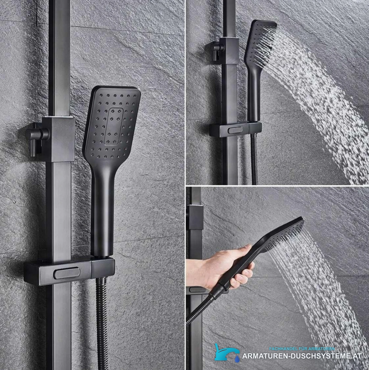 Unterputz-Duschsystem EYN BT1048 – rechteckige Handbrause mit breitem Wasserstrahl