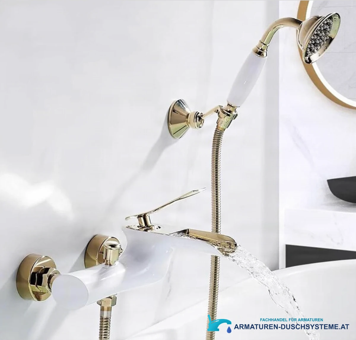 Badewannenarmatur ELITE EDITION BBT1303 im Einsatz an einer weißen Badewanne