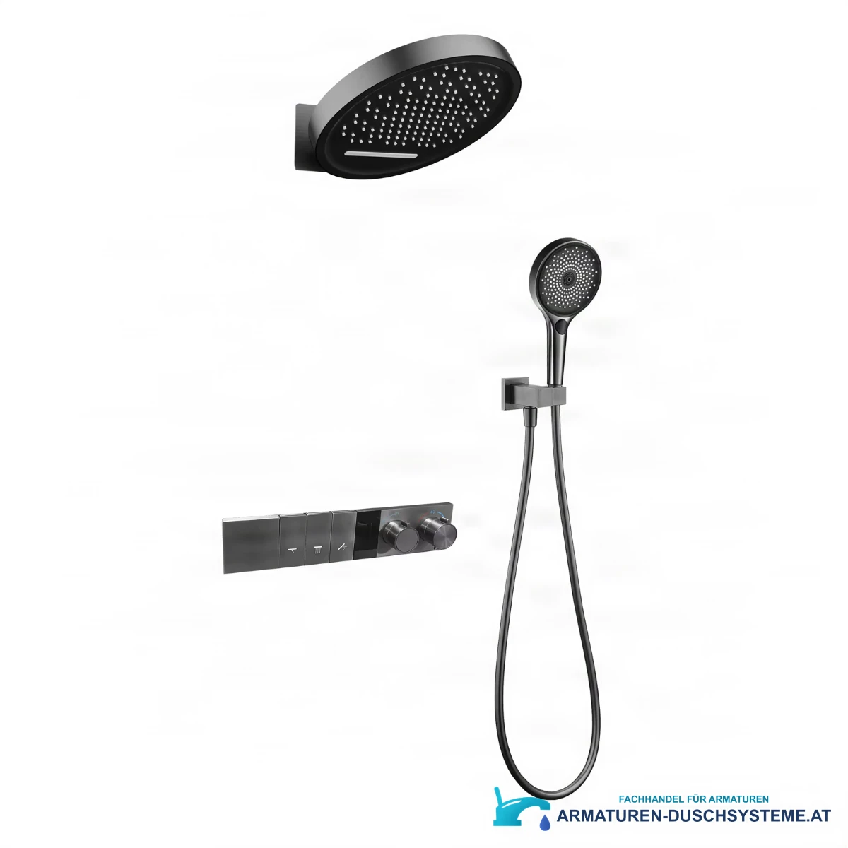 Unterputz-Duschsystem ELITE EDITION BSC1305 in dunklem Gunmetal