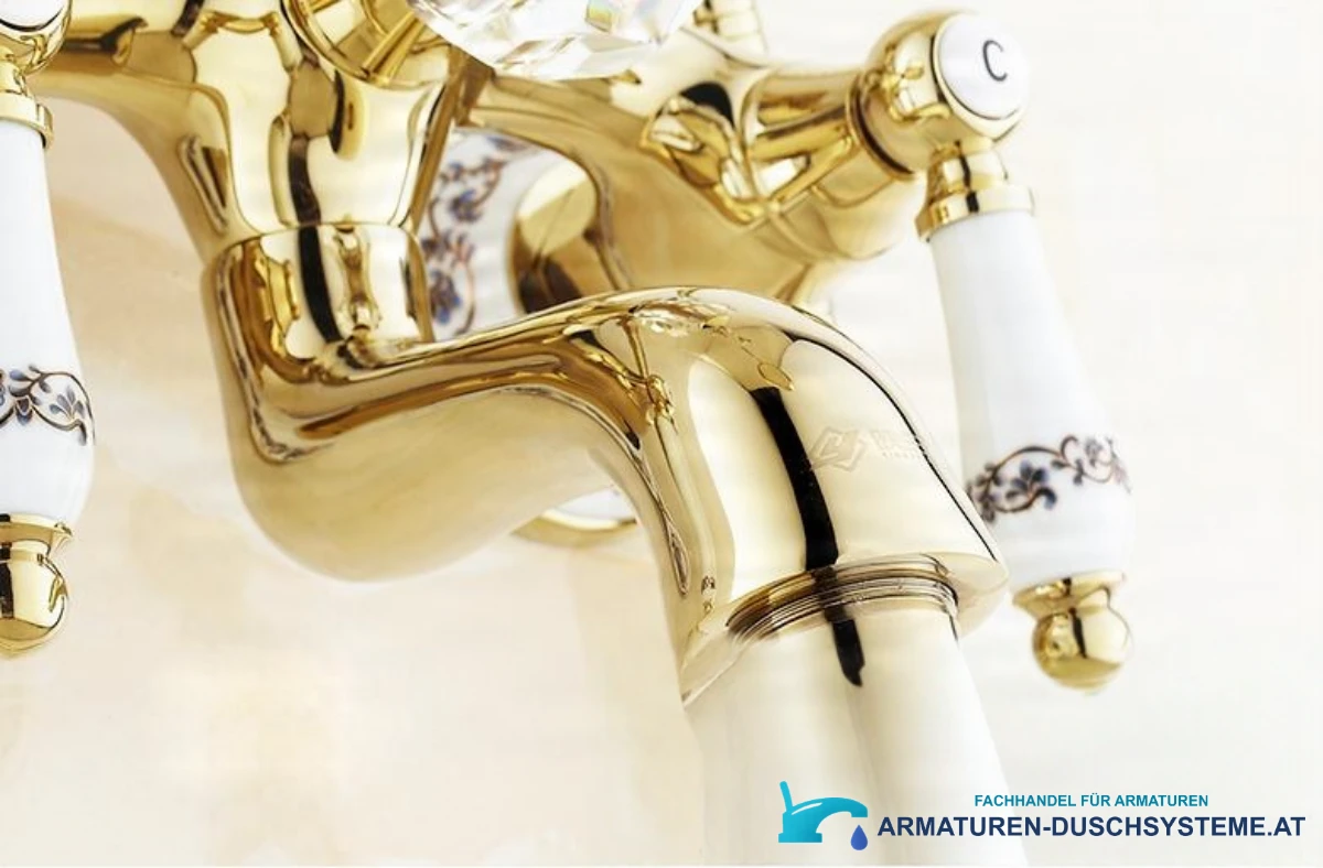 Duschpaneel „mit Diamant“ NTG40422 in glänzendem Gold