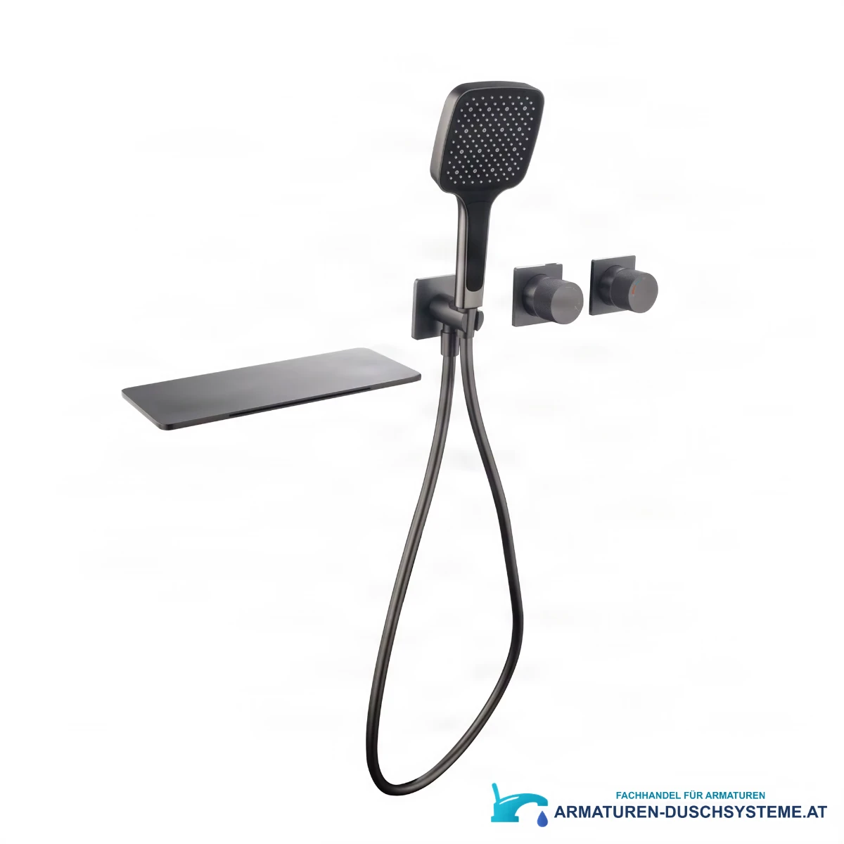 Unterputz-Badewannenarmatur ELITE EDITION BSC1669 mit LED – Ausführung in Gunmetal