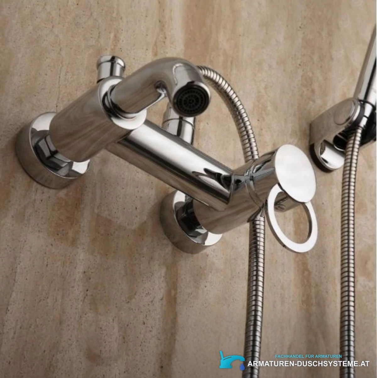 Wand-Badewannenarmatur EYN SK2264 – Auslauf und Ringgriff