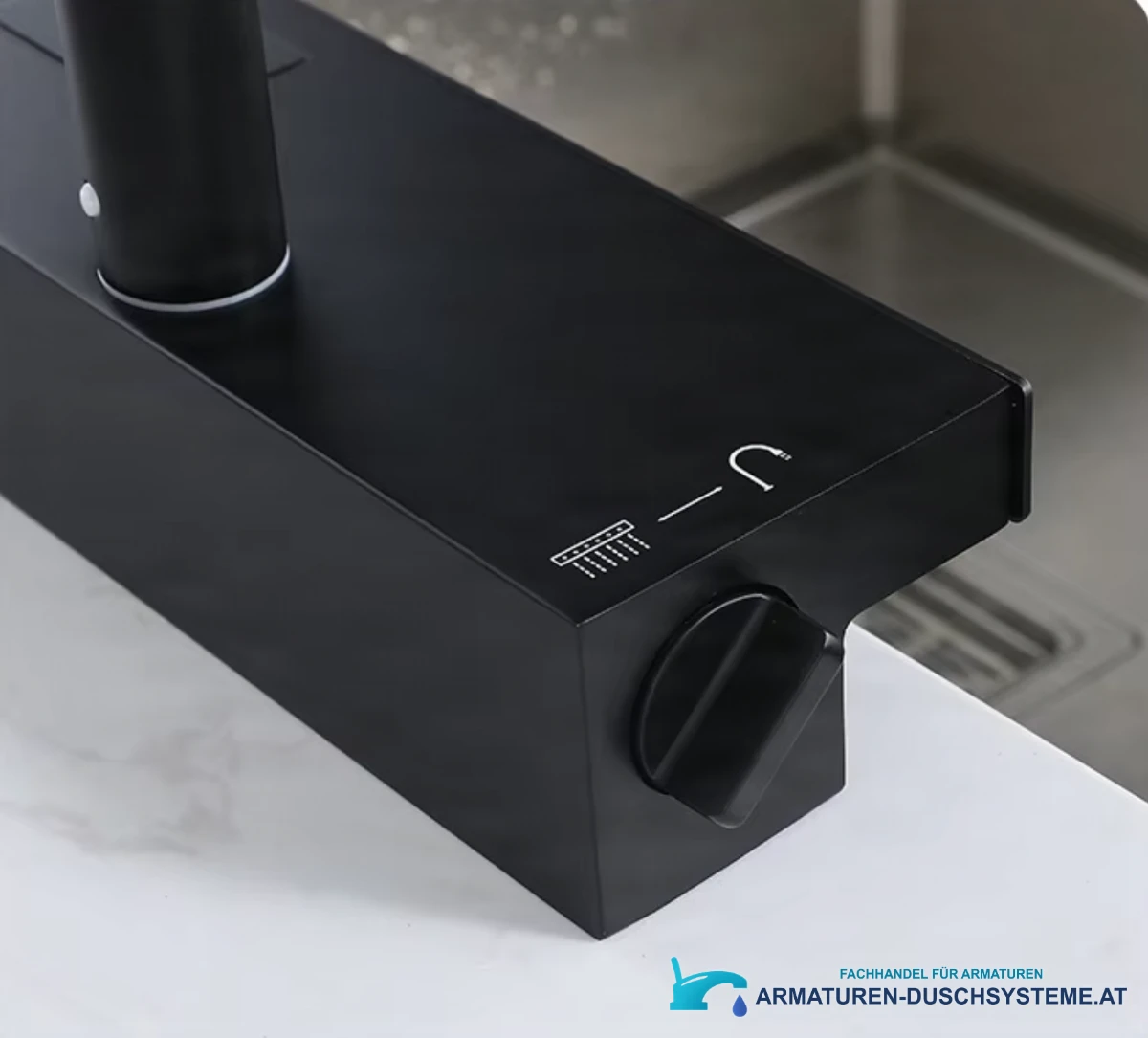 Detail des Umschalters der ELITE EDITION KFS1442 für Wasserfallauslauf