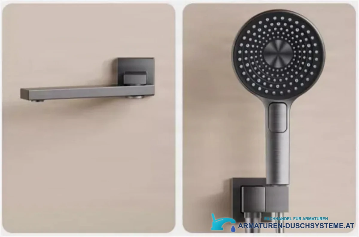 ELITE EDITION Thermostat-Duschset BCS1698 in gebürstetem Graphitgrau