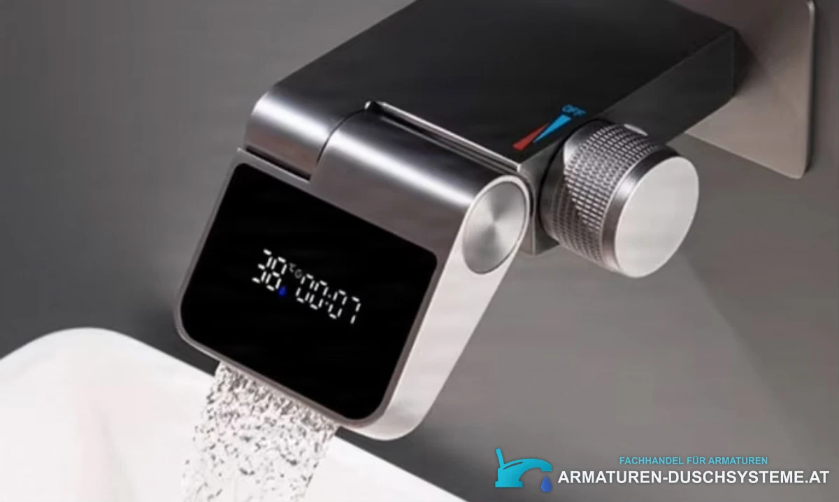ELITE EDITION: Moderne 180° klappbare Wandarmatur fürs Bad BSW1500 in Anthrazit und satiniertem Silber