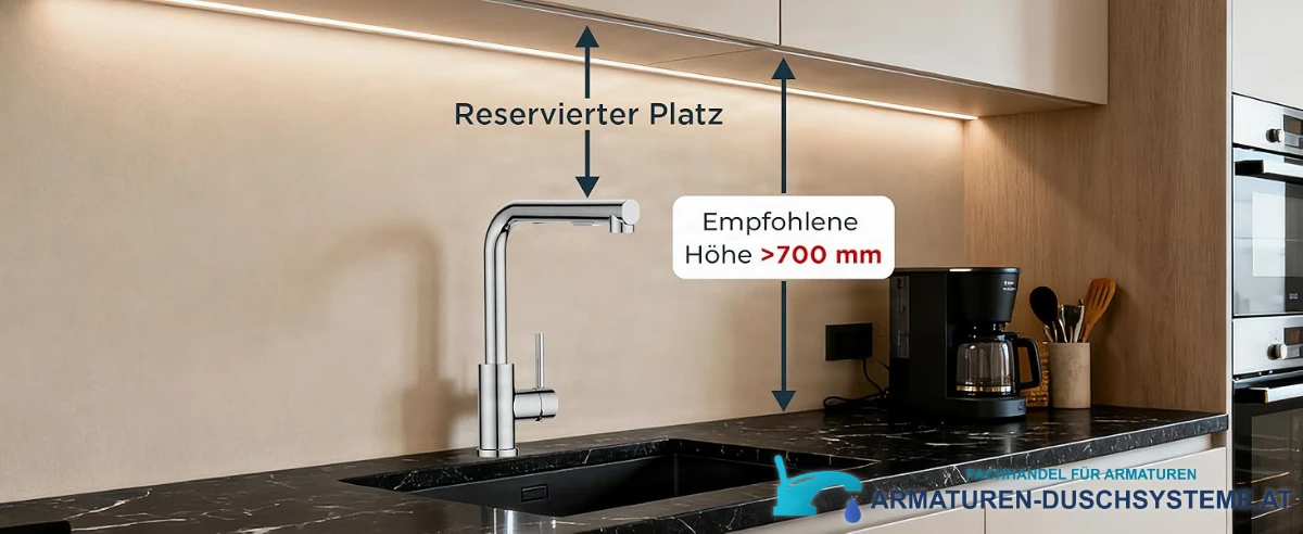 Niederdruck-Küchenarmatur ELITE EDITION KFL2244 im Einsatz an einer Küchenspüle