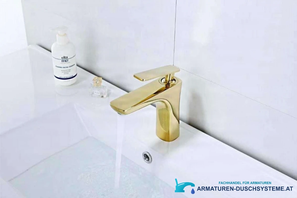 Goldene Badezimmerarmatur GU2239 in hochglänzender Ausführung